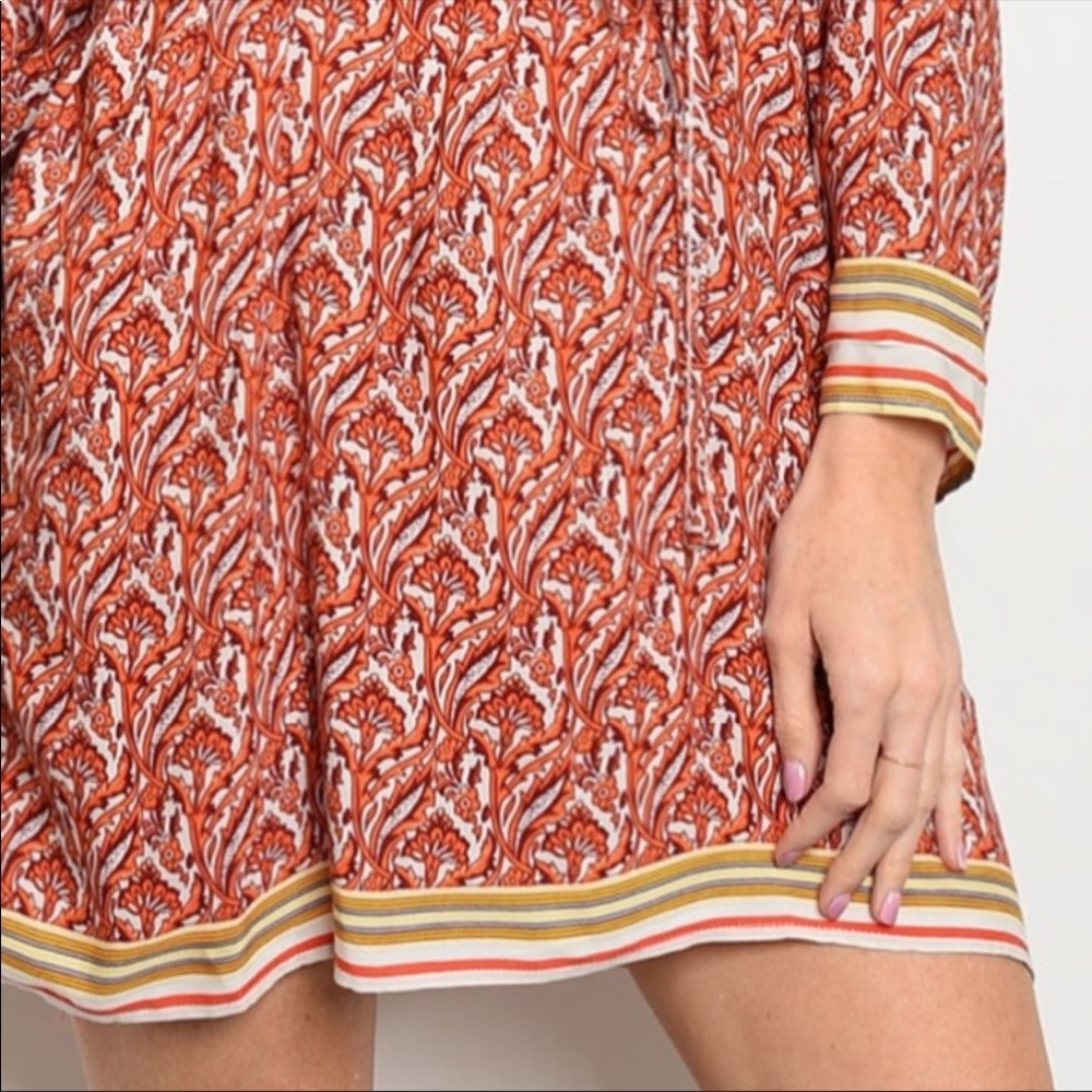 Floral Open Shoulder Dress - Picture 5 of 9
